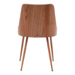 Καρέκλα Korom pakoworld μαύρο pu-πόδι καρυδί μέταλλο 50x58.5x78εκ - Image 4