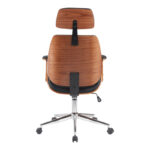 Καρέκλα γραφείου διευθυντή Fetseno pakoworld μαύρο pu-βάση χρωμίου 53x56x113.5-123.5εκ - Image 4