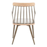 Πολυθρόνα Posse pakoworld μέταλλο μπρονζέ-white wash ξύλο-μπεζ ύφασμα 52x59x83εκ - Image 4