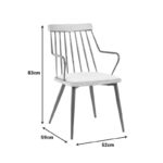 Πολυθρόνα Posse pakoworld μέταλλο μπρονζέ-white wash ξύλο-μπεζ ύφασμα 52x59x83εκ - Image 5