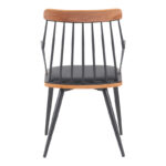 Πολυθρόνα Posse pakoworld μέταλλο μαύρο-καρυδί ξύλο-μαύρο pu 52x59x83εκ - Image 4