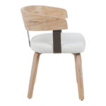 Πολυθρόνα Anesy pakoworld μέταλλο-ξύλο με ύφασμα σε μπεζ απόχρωση 53.5x51x72εκ - Image 2