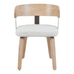 Πολυθρόνα Anesy pakoworld μέταλλο-ξύλο με ύφασμα σε μπεζ απόχρωση 53.5x51x72εκ - Image 3