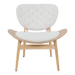 Πολυθρόνα Udalle pakoworld ξύλο σε φυσική απόχρωση με μπεζ ύφασμα 77x70x81εκ - Image 3