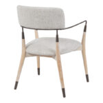 Πολυθρόνα Sentana pakoworld μέταλλο-ξύλο και ύφασμα σε μπεζ-καφέ απόχρωση 56.5x56x79εκ