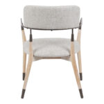 Πολυθρόνα Sentana pakoworld μέταλλο-ξύλο και ύφασμα σε μπεζ-καφέ απόχρωση 56.5x56x79εκ - Image 4