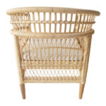 Πολυθρόνα Necorian paakoworld teak ξύλο με pe rattan σε φυσική απόχρωση και λευκό μαξιλάρι 80x70x87εκ - Image 4