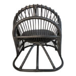 Πολυθρόνα Tromso paakoworld pe rattan σε μαύρη απόχρωση με μαύρο μαξιλάρι 80x85x98εκ - Image 4