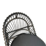 Πολυθρόνα Tromso paakoworld pe rattan σε μαύρη απόχρωση με μαύρο μαξιλάρι 80x85x98εκ - Image 5