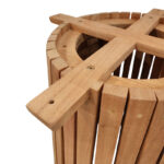 Βάση τραπεζιού εσωτερικού χώρου Galy I pakoworld mindi ξύλο σε φυσική απόχρωση Φ60x75εκ - Image 2