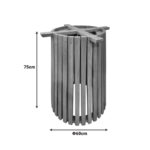 Βάση τραπεζιού εσωτερικού χώρου Galy I pakoworld mindi ξύλο σε φυσική απόχρωση Φ60x75εκ - Image 4