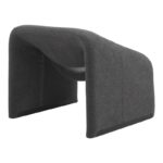 Πολυθρόνα Clous pakoworld μπουκλέ ύφασμα σε ανθρακί απόχρωση 86x77x73.5εκ - Image 2