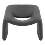 Πολυθρόνα Clous pakoworld μπουκλέ ύφασμα σε ανθρακί απόχρωση 86x77x73.5εκ - Image 4