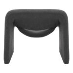 Πολυθρόνα Clous pakoworld μπουκλέ ύφασμα σε ανθρακί απόχρωση 86x77x73.5εκ - Image 5