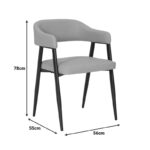 Πολυθρόνα Sezan pakoworld pu σε γκρι-μπεζ απόχρωση 56x55x78εκ