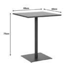 Τραπέζι Nerobian pakoworld mdf σε καρυδί απόχρωση 60x60x75εκ