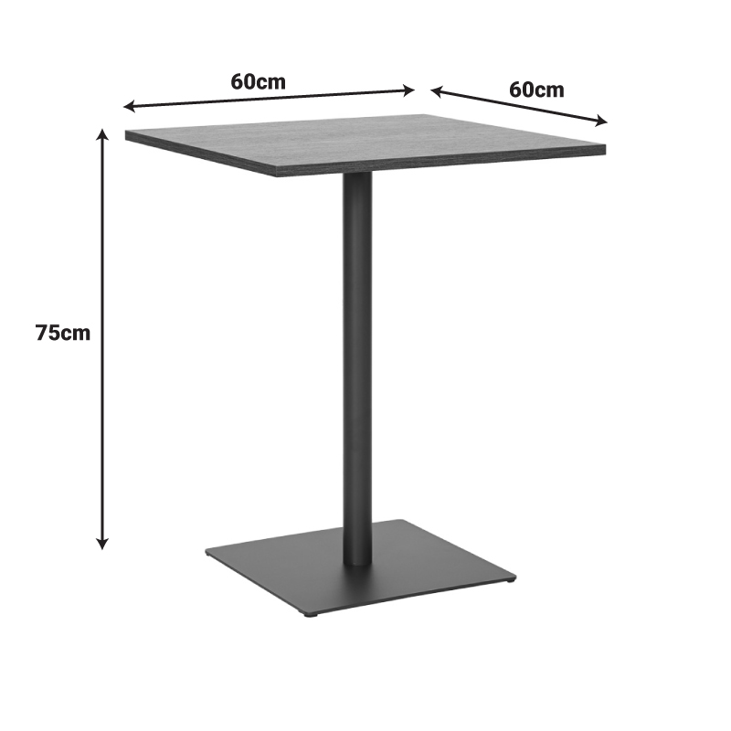 350-000036-1 Τραπέζι Nerobian pakoworld mdf σε καρυδί απόχρωση 60x60x75εκ - Image 1