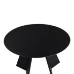 Τραπέζι Bibble pakoworld MDF σε μαύρη απόχρωση Φ120x76εκ - Image 3