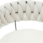 Πολυθρόνα Alkia pakoworld σε κρεμ βελούδο με πόδι μαύρο μέταλλο 60x57x68εκ - Image 5