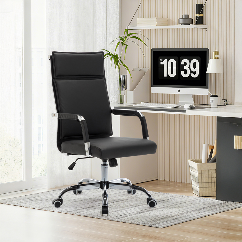 360-000029-1 Καρέκλα γραφείου διευθυντη Mavel pakoworld PU μαύρo 55x62x100-110εκ - Image 1