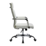 Καρέκλα γραφείου διευθυντη Mavel pakoworld PU λευκό 55x62x100-110εκ - Image 3