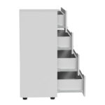 Συρταριέρα Afina pakoworld mdf σε λευκή glossy απόχρωση 90x44x101εκ - Image 3