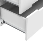 Συρταριέρα Afina pakoworld mdf σε λευκή glossy απόχρωση 90x44x101εκ - Image 4