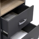 Βιτρίνα-στήλη Toscana pakoworld σε ανθρακί απόχρωση 50x42x222.5εκ - Image 4