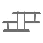 Ραφιέρα τοίχου Vertoura pakoworld σε ανθρακί απόχρωση 116x18.5x60cm - Image 2