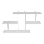 Ραφιέρα τοίχου Vertoura pakoworld σε λευκή απόχρωση 116x18.5x60cm - Image 2