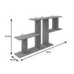 Ραφιέρα τοίχου Vertoura pakoworld σε λευκή απόχρωση 116x18.5x60cm - Image 3