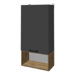 Σύνθετο σαλονιού Poelfy pakoworld σε ανθρακί-oak απόχρωση 170x37.5x42εκ - Image 3