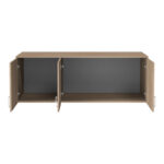 Πατάρι ντουλάπας Royal pakoworld τρίφυλλο sonoma 150x58x53εκ - Image 2