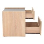 Κομοδίνο Comcie pakoworld σε φυσικό με γκρι απόχρωση 50x42x45.5εκ - Image 4