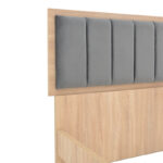 Κρεβάτι διπλό Monacol pakoworld σε φυσική με ανθρακί απόχρωση 160x200εκ - Image 3