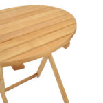 Τραπέζι Letna pakoworld πτυσσόμενο μασίφ ξύλο οξιάς σε φυσική απόχρωση Φ60x74.5εκ - Image 4