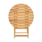 Τραπέζι Letna pakoworld πτυσσόμενο μασίφ ξύλο οξιάς σε φυσική απόχρωση Φ60x74.5εκ - Image 5