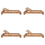 Ξαπλώστρα Zalka pakoworld L1 σε καρυδί απόχρωση 66x197x28εκ - Image 3