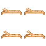 Ξαπλώστρα Zalka pakoworld L1 σε φυσική απόχρωση 66x197x28εκ - Image 3