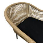 Πολυθρόνα αλουμινίου Legana pakoworld ανθρακί σκελετός--pe rattan σε φυσική απόχρωση 56x66x82εκ - Image 4