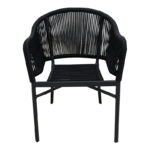 Πολυθρόνα αλουμινίου Legana pakoworld ανθρακί σκελετός- rattan 56x66x82εκ - Image 2