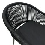 Πολυθρόνα αλουμινίου Legana pakoworld ανθρακί σκελετός- rattan 56x66x82εκ - Image 4