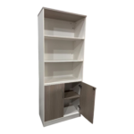 Βιβλιοθήκη γραφείου Armadi pakoworld σε sonoma-λευκή απόχρωση 80x40x200εκ - Image 4