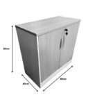 Ντουλάπι γραφείου Armadi pakoworld σε sonoma-λευκή απόχρωση 80x40x80εκ - Image 5