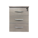 Συρταριέρα γραφείου τροχήλατη Armadi pakoworld σε sonoma-λευκή απόχρωση 40x40x55εκ - Image 2