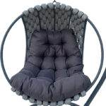 Κούνια φωλιά με βάση Makito pakoworld μέταλλο-pvc σε γκρι απόχρωση 100x105x195εκ - Image 4