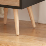 Κομοδίνο Selma pakoworld σε μαύρη-sonoma απόχρωση 29.7x29.7x45εκ - Image 5