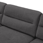 Γωνιακός καναπές δεξιά γωνία Camile pakoworld ύφασμα σε ανθρακί απόχρωση 270x174x95εκ - Image 4