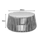 Τραπέζι σαλονιού Mable pakoworld mango ξύλο σε φυσική απόχρωση με επιφάνεια μαρμάρου Φ80x45εκ - Image 4