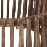 Τραπέζι σαλονιού Mable pakoworld mango ξύλο σε φυσική απόχρωση με επιφάνεια μαρμάρου Φ120x45εκ - Image 3